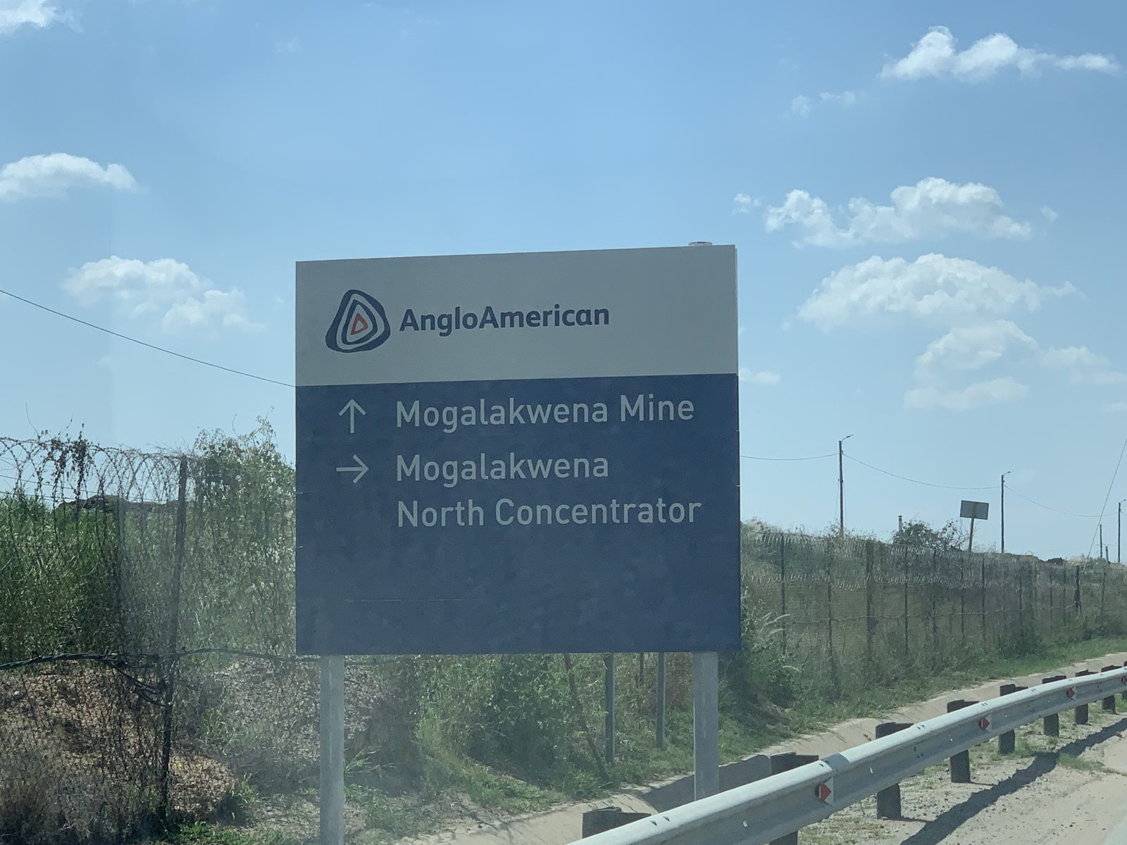 Signage at Mogalakwena Mine and North Concentrator